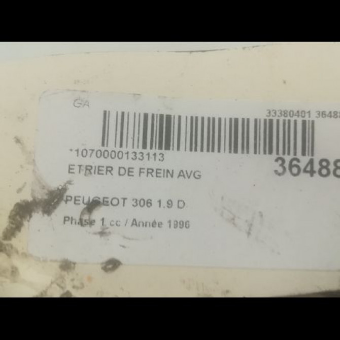 Etrier de frein avant gauche occasion PEUGEOT 306 Phase 1 09-1994->03-1997 1.9 D 441059 3