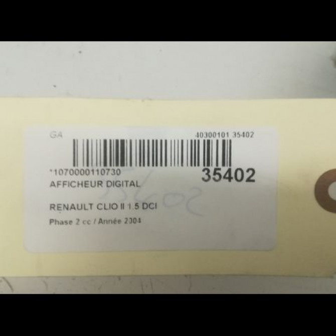 Afficheur digital occasion RENAULT CLIO II Phase 2 06-2001->07-2006 1.5 DCI 65ch 3
