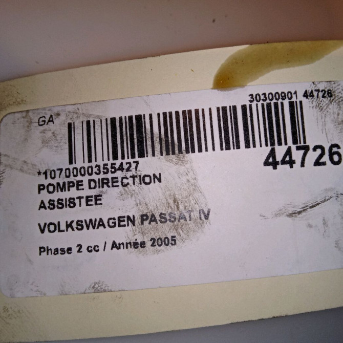Pompe direction assistee occasion VOLKSWAGEN PASSAT IV Phase 2 10-2000->03-2005 1.9 TDI 130ch 8D0145156T 6