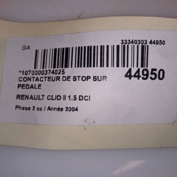 occasion RENAULT CLIO II Phase 2 06-2001->07-2006 1.5 DCI 65ch 7700434561 3