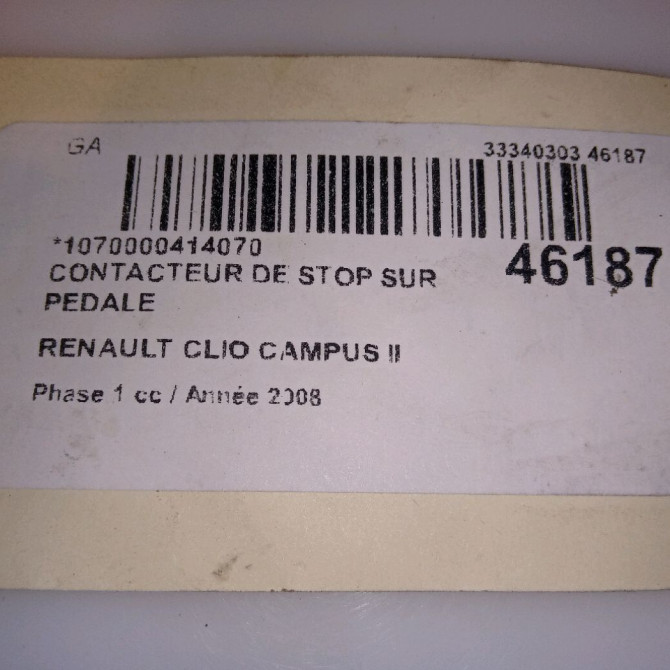 occasion RENAULT CLIO CAMPUS II Phase 1 07-2006->07-2009 1.5 DCI 65ch 7700434561 4