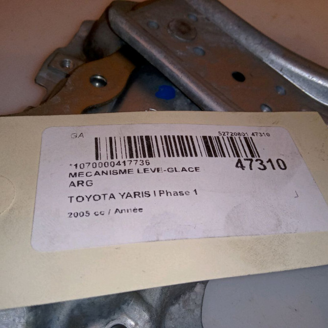 Mecanisme leve-glace arrière gauche occasion TOYOTA YARIS I Phase 1 04-1999->03-2003 698400D020 4