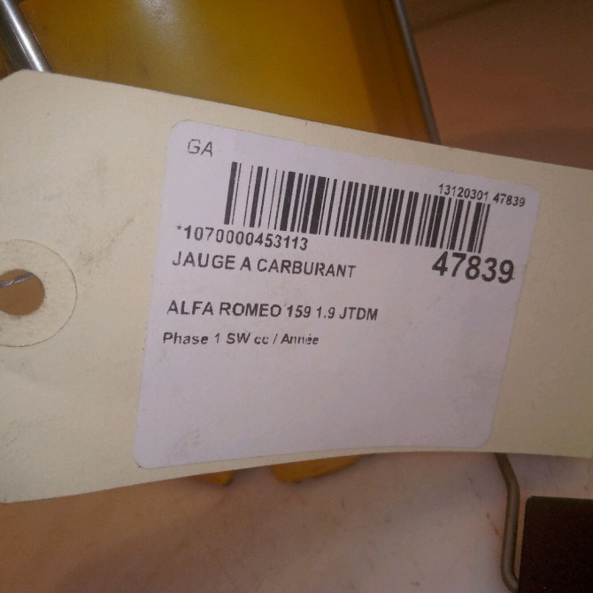 Jauge a carburant occasion ALFA ROMEO 159 Phase 1 04-1995->04-1999 1.9 JTDM 150ch 71753150 5