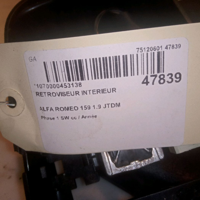 Retroviseur interieur occasion ALFA ROMEO 159 Phase 1 04-1995->04-1999 1.9 JTDM 150ch 6