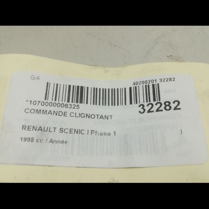 Commande clignotant occasion RENAULT SCENIC I Phase 1 09-1996->08-1999 7701047552 4