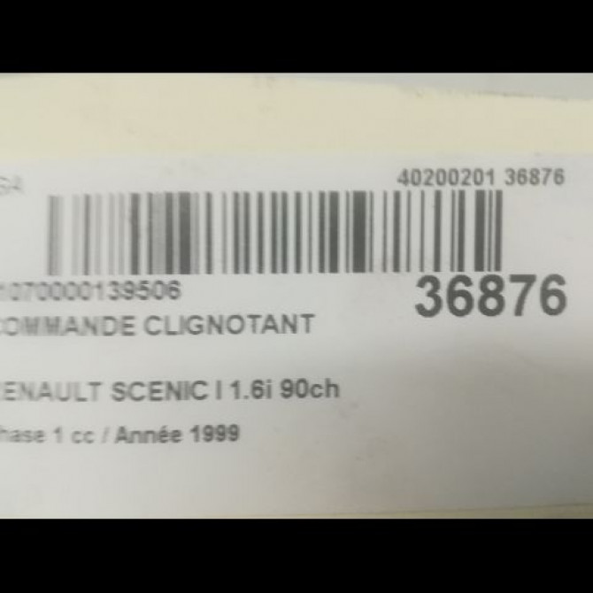 Commande clignotant occasion RENAULT SCENIC I Phase 1 09-1996->08-1999 1.6i 90ch 7701047552 3