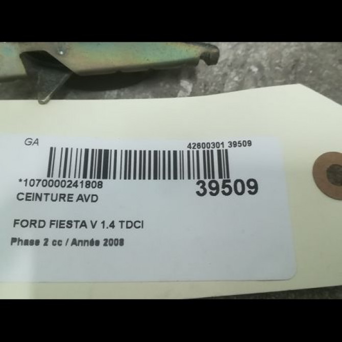 Ceinture avant droite occasion FORD FIESTA V Phase 2 10-2005->10-2008 1.4 TDCI 1489221 4