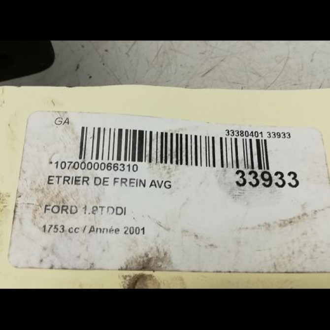 Etrier de frein avant gauche occasion FORD FIESTA IV Phase 2 09-1999->09-2002 1.8 D 1478500 4