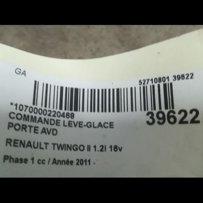 Commande lève-glace porte avant droite occasion RENAULT TWINGO II Phase 1 06-2007->11-2011 1.2i 16v 75ch 8200214936 3