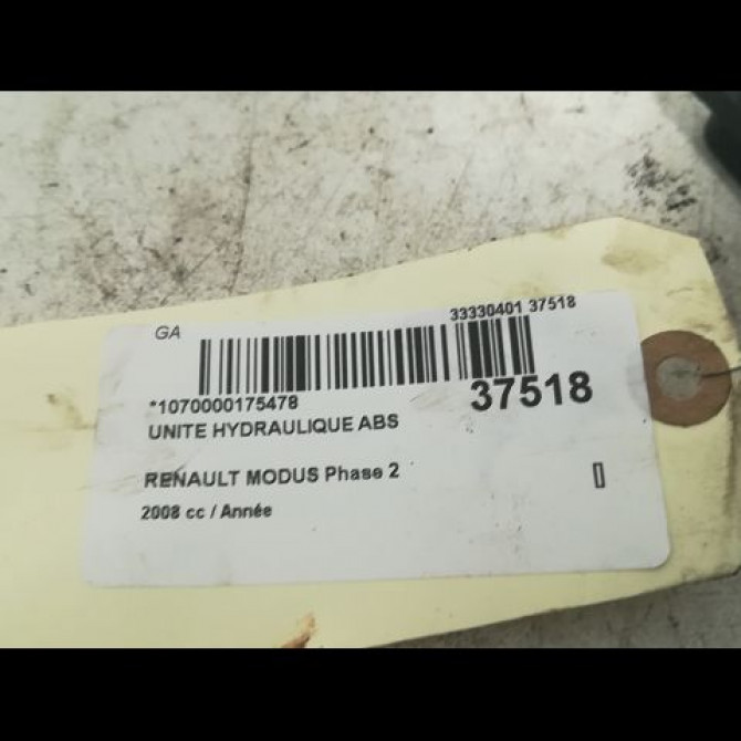 Unité hydraulique ABS occasion RENAULT MODUS Phase 2 01-2008->12-2012 3
