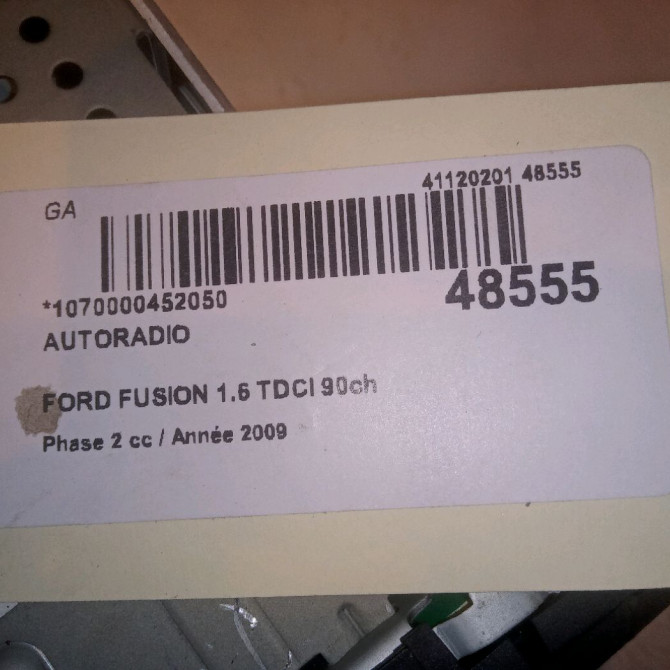 Autoradio occasion FORD FUSION Phase 2 10-2005->09-2011 1.6 TDCI 90ch 1927597 5