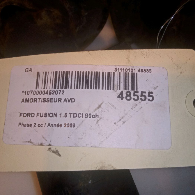 Amortisseur avant droit occasion FORD FUSION Phase 2 10-2005->09-2011 1.6 TDCI 90ch 1329533 3
