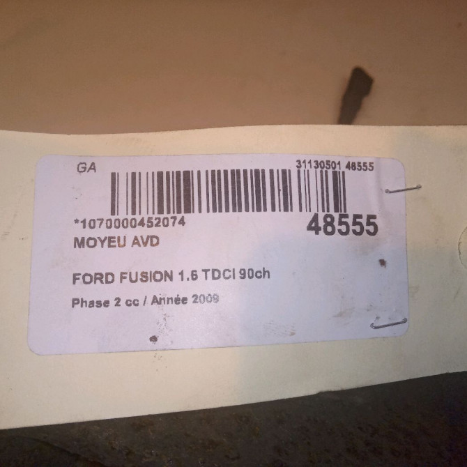 Moyeu avd occasion FORD FUSION Phase 2 10-2005->09-2011 1.6 TDCI 90ch 1333147 5
