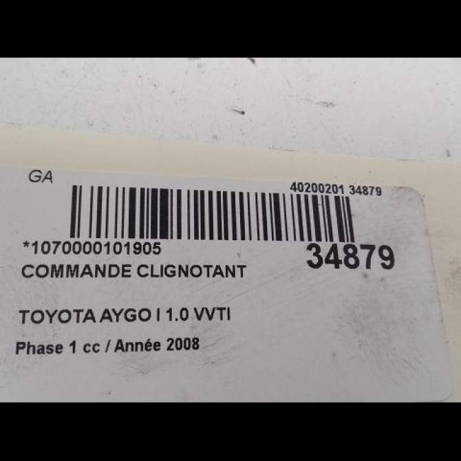 Commande essuie glace occasion TOYOTA AYGO I Phase 1 06-2005->11-2009 1.0 VVTI 846520H010 3
