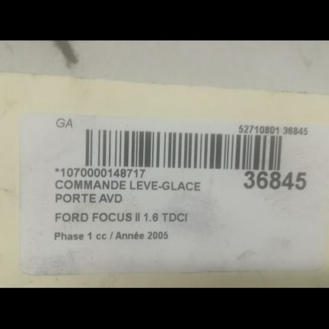 Commande lève-glace porte avant droite occasion FORD FOCUS II Phase 1 09-2004->12-2007 1.6 TDCI 110ch 1223143 3