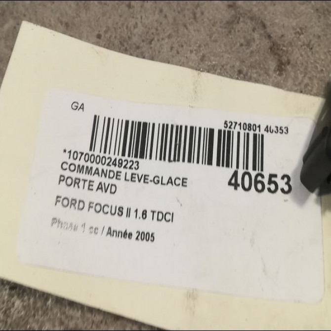 Commande lève-glace porte avant droite occasion FORD FOCUS II Phase 1 09-2004->12-2007 1.6 TDCI 110ch 1223143 3