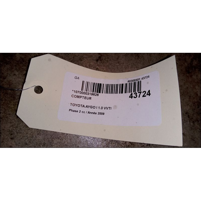 Compteur occasion TOYOTA AYGO I Phase 2 01-2009->06-2012 1.0 VVTI 838000H012 4