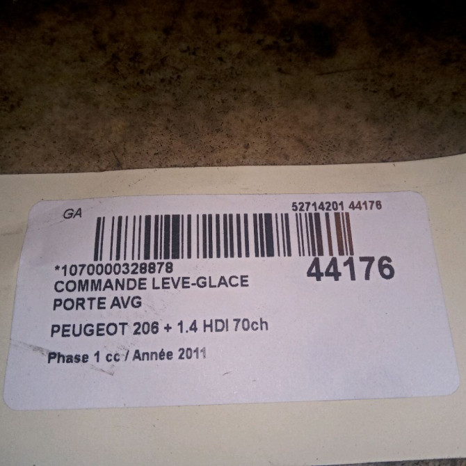 Commande lève-glace porte avant gauche occasion PEUGEOT 206 + Phase 1 03-2009->05-2013 1.4 HDI 70ch 3