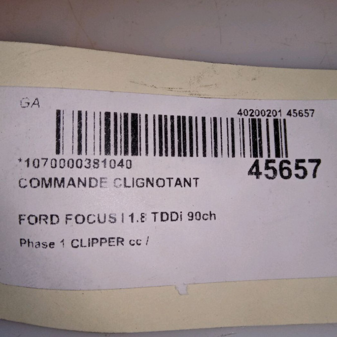 Commande clignotant occasion FORD FOCUS I Phase 1 CLIPPER 10-1998->12-2004 1.8 TDDi 90ch 1099016 4