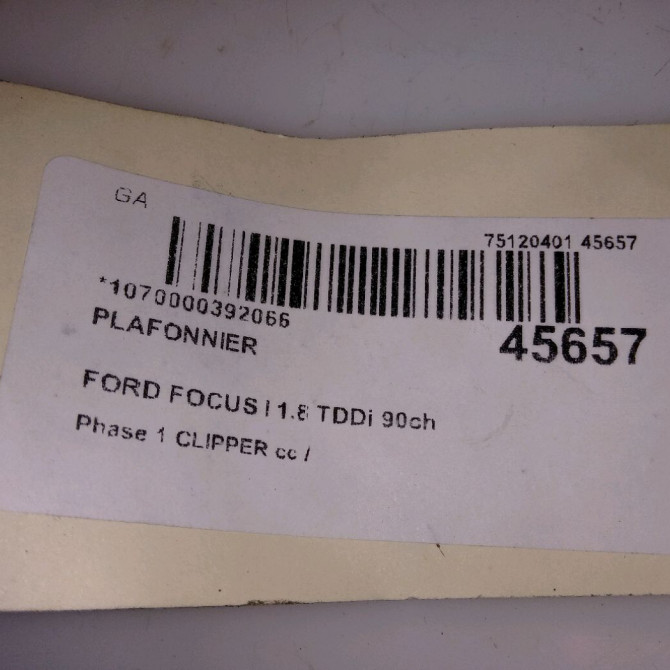 Plafonnier occasion FORD FOCUS I Phase 1 CLIPPER 10-1998->12-2004 1.8 TDDi 90ch 4688097 4