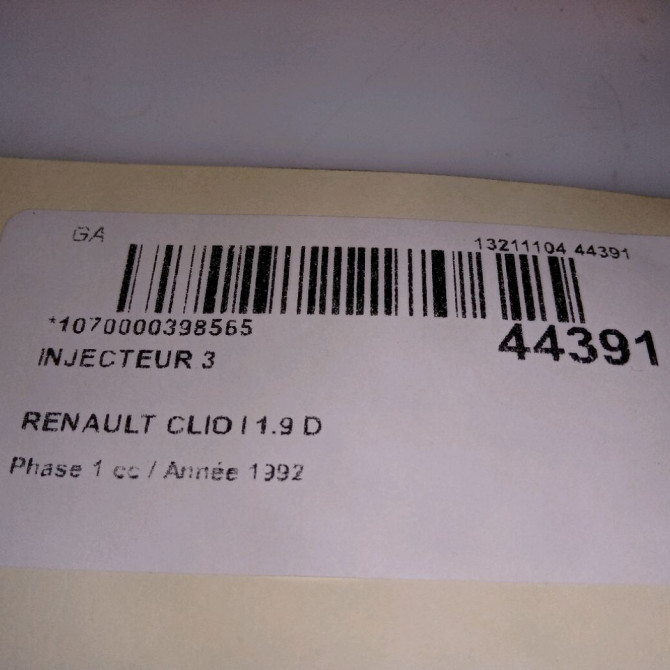 occasion RENAULT CLIO I Phase 1 06-1990->03-1994 1.9 D 7701033826 3