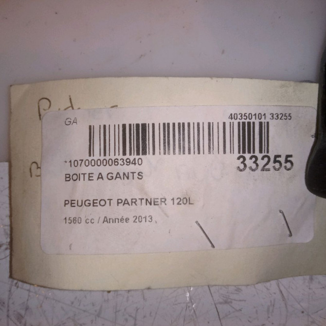 Boite à gants occasion PEUGEOT PARTNER II Phase 2 05-2012->... 8226VY 4