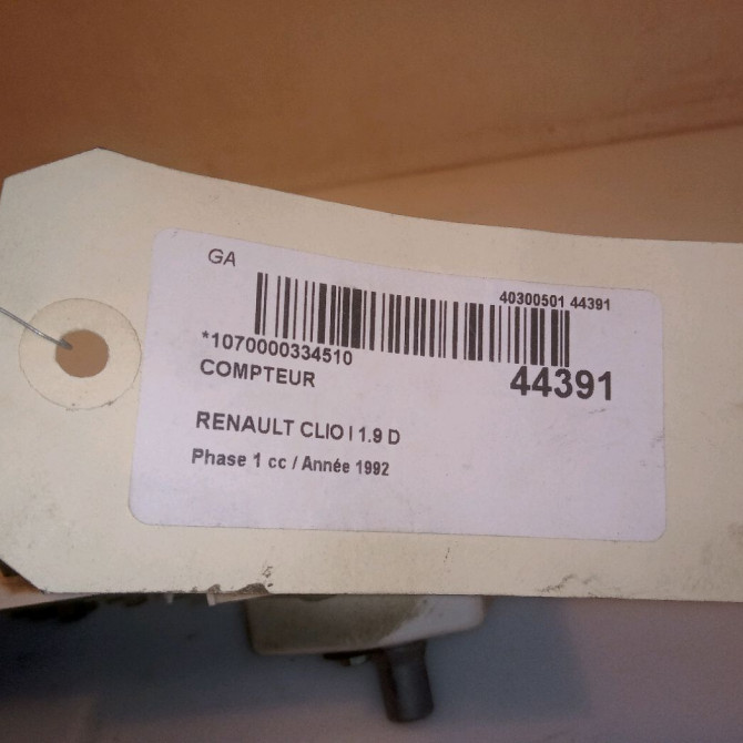 Compteur occasion RENAULT CLIO I Phase 1 06-1990->03-1994 1.9 D 7700806692 4