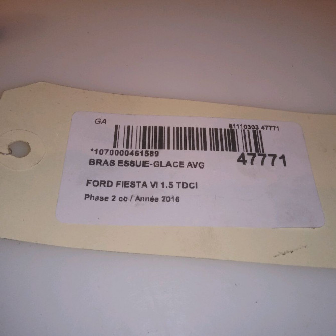 Bras essuie-glace avant gauche occasion FORD FIESTA VI Phase 2 11-2012->... 1.5 TDCI 95ch 2026776 4