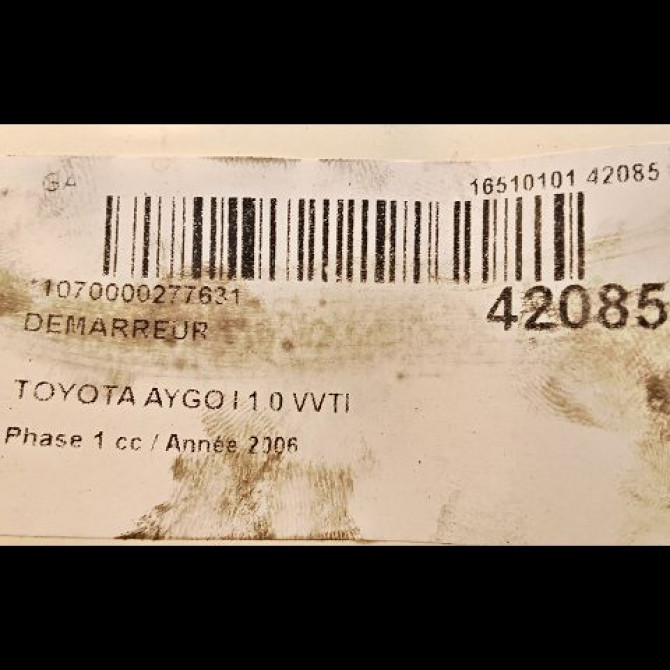 Démarreur occasion TOYOTA AYGO I Phase 1 06-2005->11-2009 1.0 VVTI 281000Q02184 4