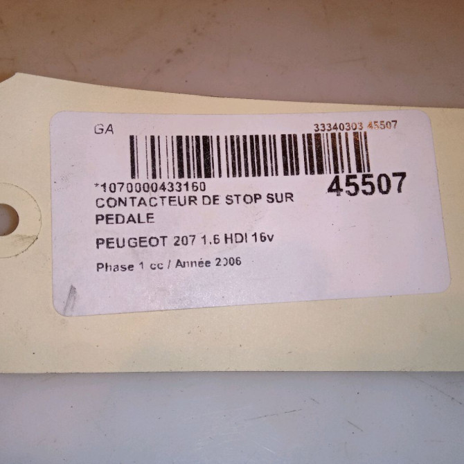 occasion PEUGEOT 207 Phase 1 04-2006->06-2013 1.6 HDI 16v 90ch 4