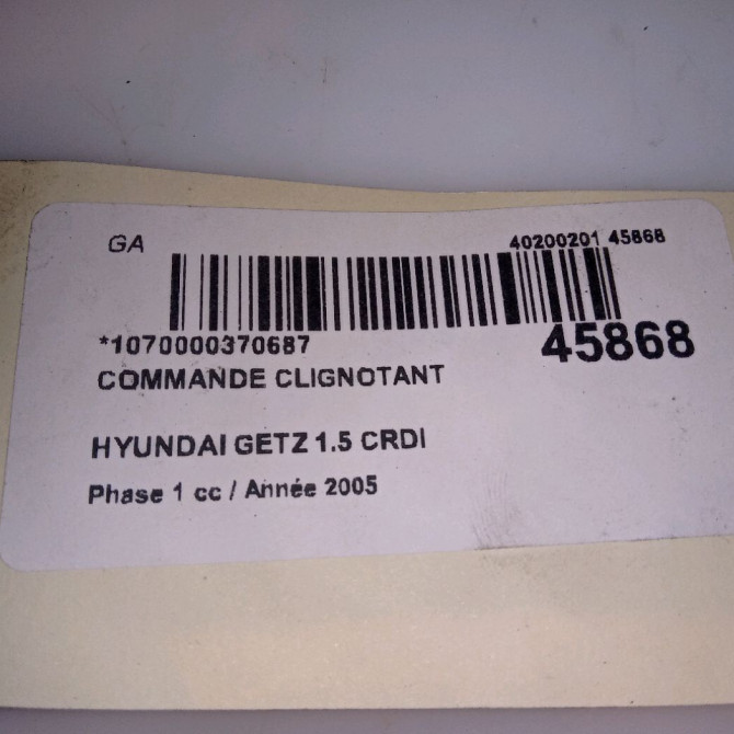Commande clignotant occasion HYUNDAI GETZ Phase 1 09-2002->11-2005 1.5 CRDI 934101C000 5