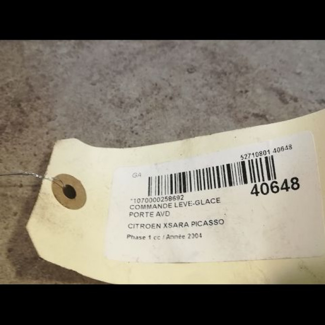 Commande lève-glace porte avant droite occasion CITROEN XSARA PICASSO Phase 1 12-1999->02-2004 2.0 HDi 90ch 3