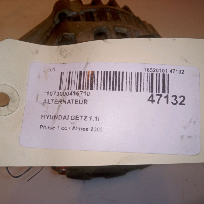 Alternateur occasion HYUNDAI GETZ Phase 1 09-2002->11-2005 1.1i 3730002550 7