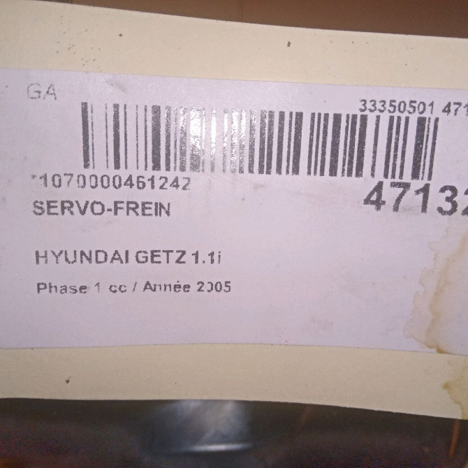 Servo-frein occasion HYUNDAI GETZ Phase 1 09-2002->11-2005 1.1i 591101C300 4