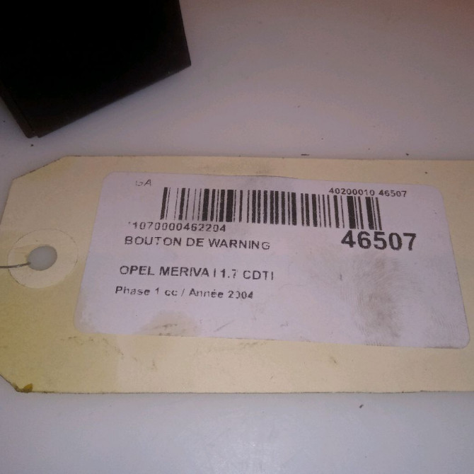 Bouton de warning occasion OPEL MERIVA I Phase 1 04-2003->12-2005 1.7 CDTI 13268423 4