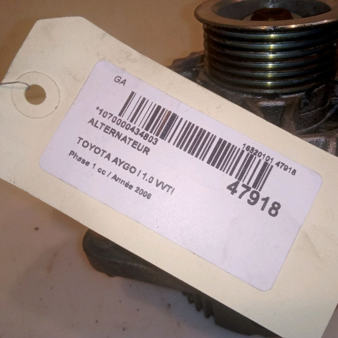 Alternateur occasion TOYOTA AYGO I Phase 1 06-2005->11-2009 1.0 VVTI 270600Q13084 8