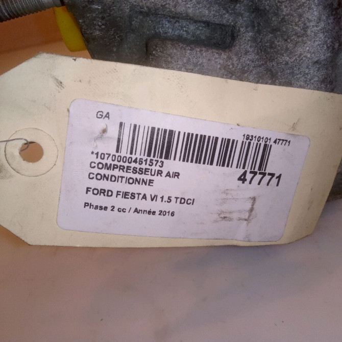 Compresseur air conditionne occasion FORD FIESTA VI Phase 2 11-2012->... 1.5 TDCI 95ch 2027594 7