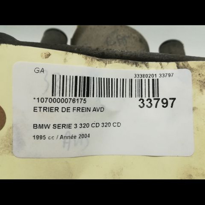 Etrier de frein avant droit occasion B.M.W. SERIE 3 IV Phase 2 09-2001->03-2005 320 Cd 34116758114 4