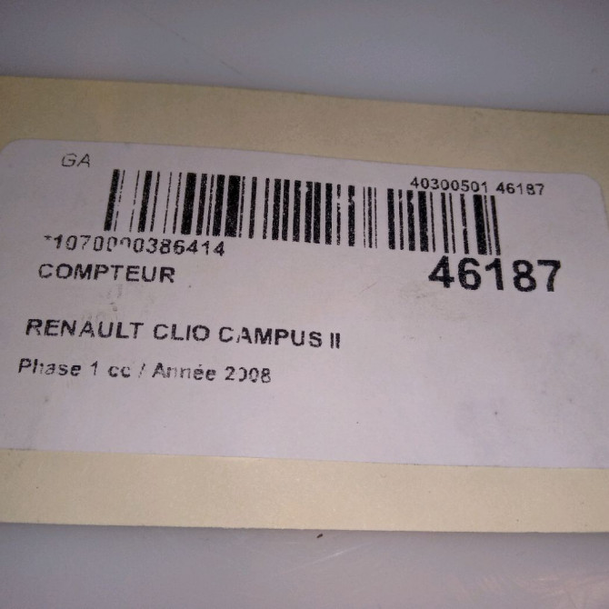 Compteur occasion RENAULT CLIO CAMPUS II Phase 1 07-2006->07-2009 1.5 DCI 65ch 8200451344 5