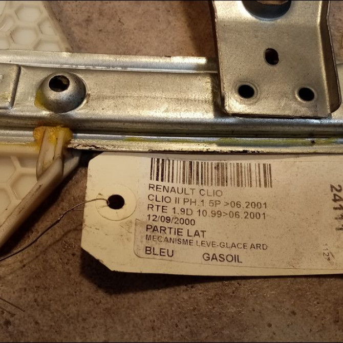 Mecanisme leve-glace arrière droit occasion RENAULT CLIO II Phase 1 03-1998->06-2001 7700434304 2