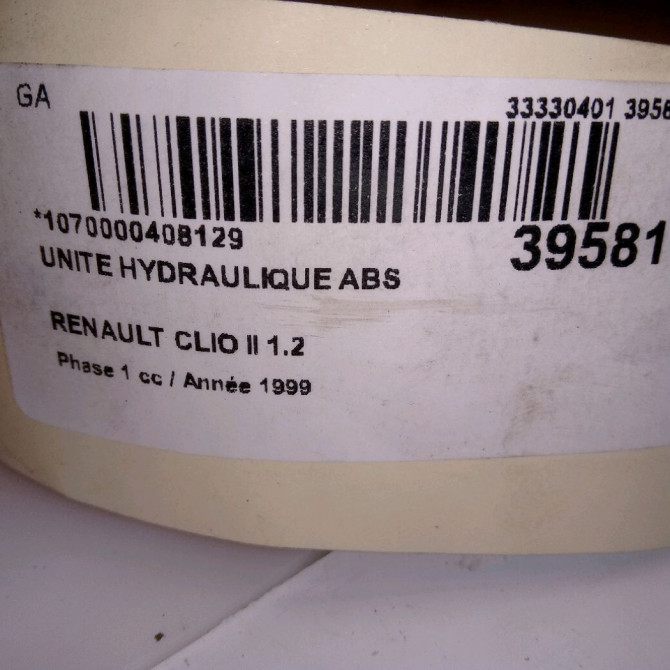 Unité hydraulique ABS occasion RENAULT CLIO II Phase 1 03-1998->06-2001 1.2 7701043934 6