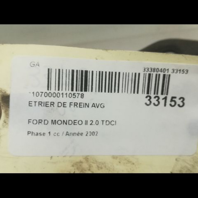 Etrier de frein avant gauche occasion FORD MONDEO II Phase 1 09-2000->06-2007 2.0 TDCI 130ch 3