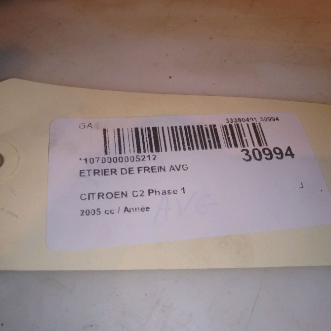 Etrier de frein avant gauche occasion CITROEN C2 Phase 1 09-2003->10-2008 4401E0 4