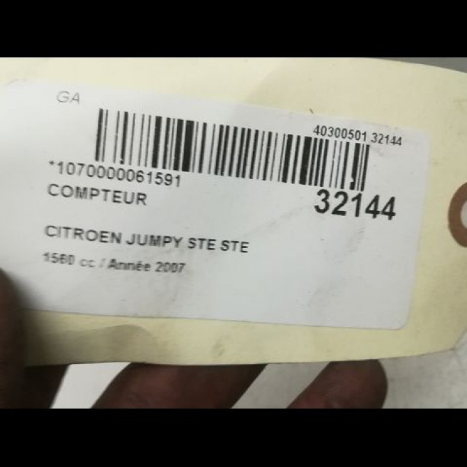 Compteur occasion CITROEN JUMPY II Phase 1 01-2007->... 9801642280 3