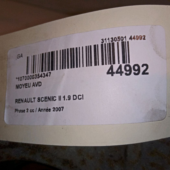 Moyeu avd occasion RENAULT SCENIC II Phase 2 09-2006->04-2009 1.9 DCI 130ch 8200308650 4