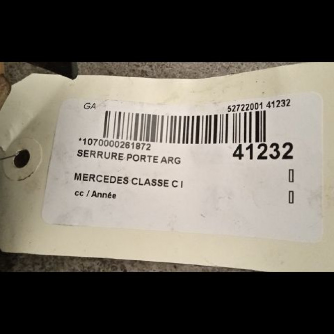 Serrure porte arg occasion MERCEDES CLASSE C I 3