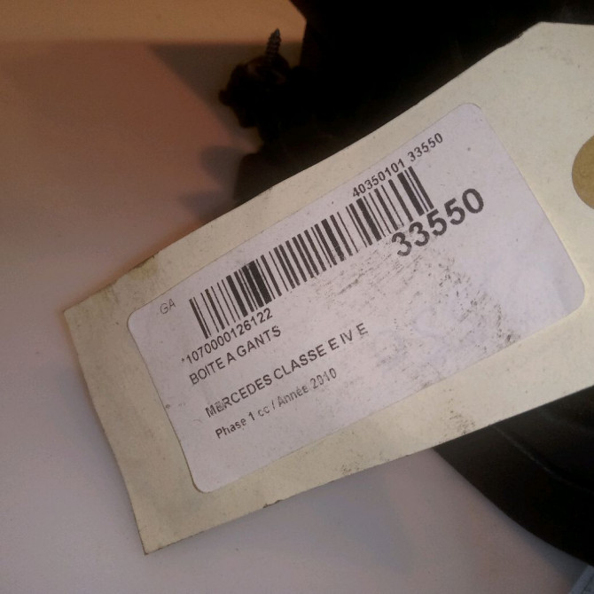 Boite à gants occasion MERCEDES CLASSE E IV Phase 1 03-2009->11-2012 E 350 CDI 231ch 20768010019J71 6