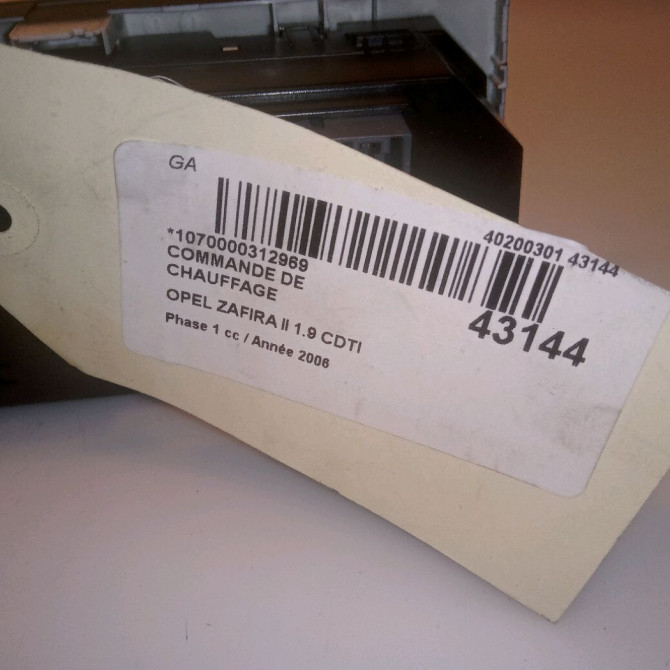 Commande de chauffage occasion OPEL ZAFIRA II Phase 1 07-2005->12-2007 1.9 CDTI 120ch 13245115 5