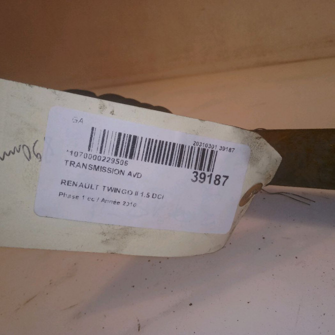 Transmission avant droite occasion RENAULT TWINGO II Phase 1 06-2007->11-2011 1.5 DCI 65ch 8200482436 6