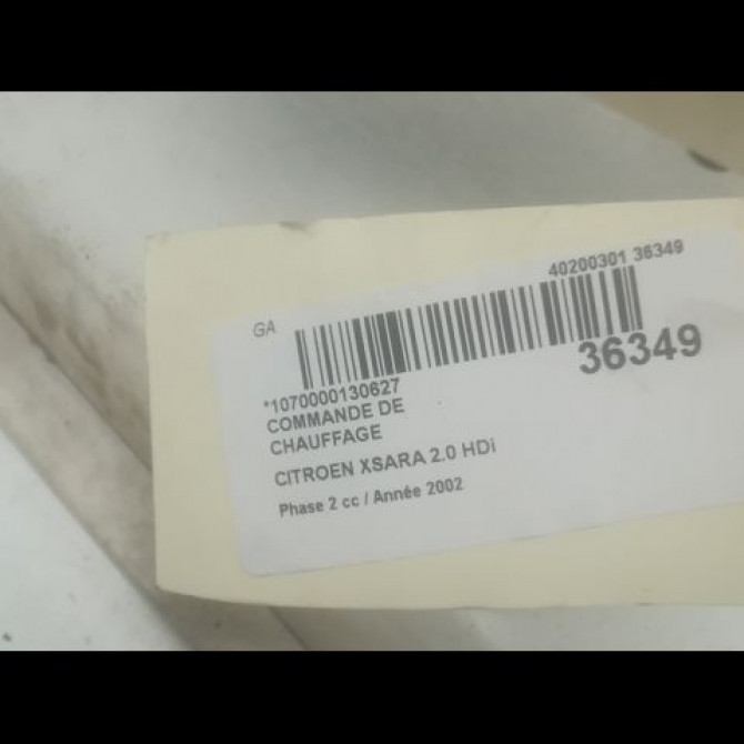 Commande de chauffage occasion CITROEN XSARA Phase 2 09-2000->12-2005 2.0 HDi 90ch 6451FT 3
